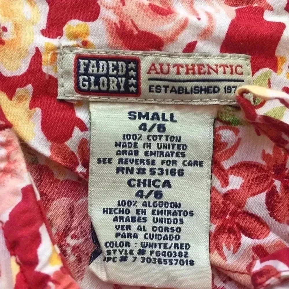 Faded Glory Red Floral Sleeveless Dress - Picture 7 of 7